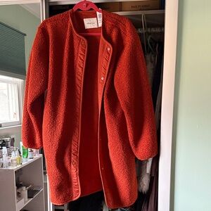 Aritzia Wilfred Free Copper Red/Orange Sherpa Liner